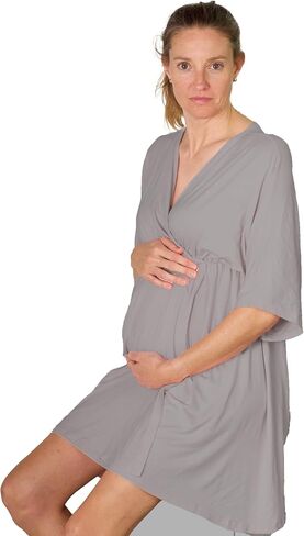 Women Maternity Shirt with Elastic Waist Classic Side Opening Design for Easy Breastfeeding in Saudi Arabia