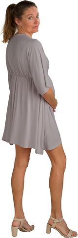 Women Maternity Shirt with Elastic Waist Classic Side Opening Design for Easy Breastfeeding in Saudi Arabia