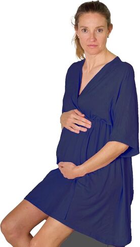 Women Maternity Shirt with Elastic Waist Classic Side Opening Design for Easy Breastfeeding in Saudi Arabia