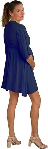 Women Maternity Shirt with Elastic Waist Classic Side Opening Design for Easy Breastfeeding in Saudi Arabia