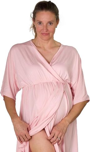 Women Maternity Shirt with Elastic Waist Classic Side Opening Design for Easy Breastfeeding in Saudi Arabia