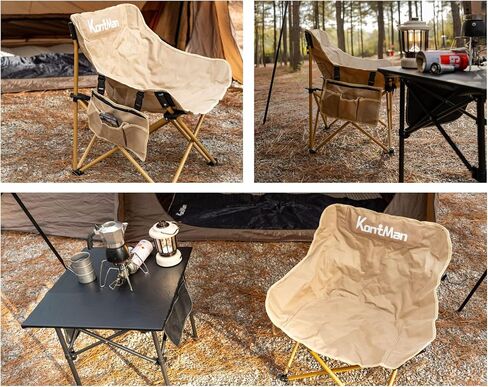 Outdoor Folding Chairs for Adults Set of 2 Lightweight Compact Camping Chair KontMan Best Ultralight Camping Chair Heavy Duty 265 lbs (2 Pack) in Saudi Arabia