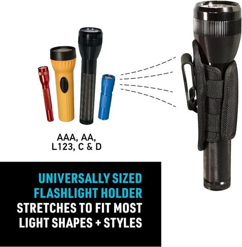 Nite Ize Lite Holster Stretch Flashlight Holster - Belt Clip Flashlight Holder - Soft Hip Clip for Convenient Tactical Flashlight Use - 2 Count (2 Pack) in Saudi Arabia
