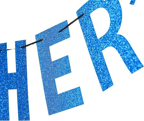 Happy Father's Day Glitter Black Banner Bunting Banner for Dad Father's Party Decorations Backdrop Garland for Father's Day (Black) in Saudi Arabia