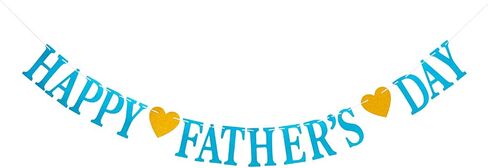 Happy Father's Day Glitter Black Banner Bunting Banner for Dad Father's Party Decorations Backdrop Garland for Father's Day (Black) in Saudi Arabia
