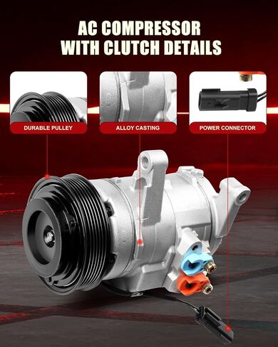 A/C Compressors with Clutch CO 10801C Replacement Air Conditioning Compressors Compatibility for 2007 for Aspen 4Doors 4.7L 2006-2007 for Commander 4Doors 3.7L in Saudi Arabia