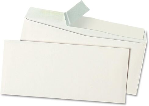Universal UNV36002 Peel Seal 4.13 بوصة × 9.5 بوصة رقم 10 مظاريف عمل مربعة الشكل - أبيض (100/صندوق) in Saudi Arabia