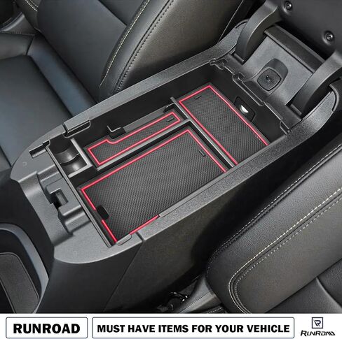صينية تنظيم وحدة التحكم المركزية متوافقة مع ملحقات Chevy Equinox 2018 2019 2020 2021 2022 2023 2024، صينية إدراج مسند الذراع وصندوق تخزين ثانوي للعملات المعدنية، أسود in Kuwait