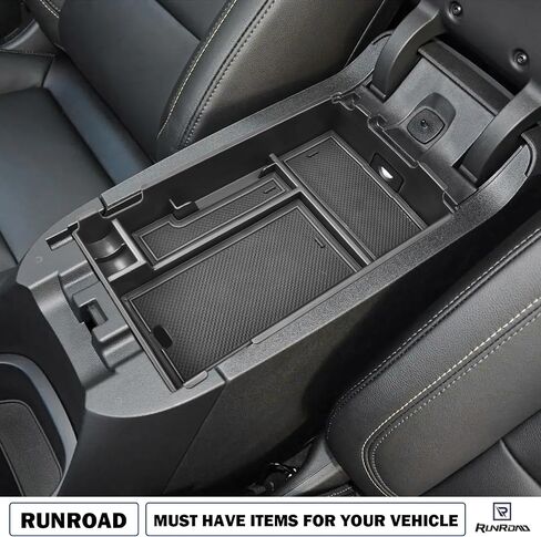 صينية تنظيم وحدة التحكم المركزية متوافقة مع ملحقات Chevy Equinox 2018 2019 2020 2021 2022 2023 2024، صينية إدراج مسند الذراع وصندوق تخزين ثانوي للعملات المعدنية، أسود in Kuwait