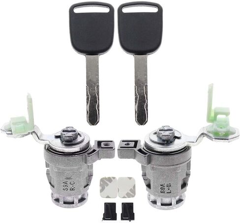 AUTOKAY 72146S73003 قفل الباب اسطوانة الجبهة اليسرى سائق LH الجانب والجانب الأيمن الركاب RH مع مفاتيح لهوندا أكورد 1998-2002 سيفيك 2001-2005 أوديسي 1999-2004 S2000 2000-2009 هوندا CRV CR-V العنصر in Saudi Arabia