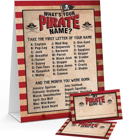 Greeting Card - What's Your Astronaut Name Birthday Party Game, 1 Sign & 30 Stickers - Space Theme for Kids & Teens - GAME-011 in Saudi Arabia