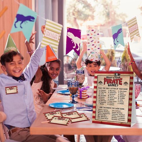 Greeting Card - What's Your Astronaut Name Birthday Party Game, 1 Sign & 30 Stickers - Space Theme for Kids & Teens - GAME-011 in Saudi Arabia