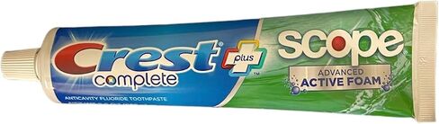 Crest Complete Toothpaste Plus Scope Advanced Active Foam, Striped, 8.2 Ounce (Pack of 5) in Saudi Arabia