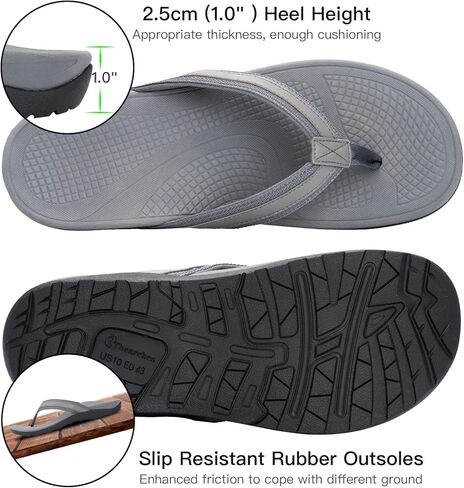 شباشب لتقويم العظام للرجال، صنادل داعمة للقوس العالي لعلاج التهاب اللفافة الأخمصية وتخفيف آلام الكعب المسطح، وتبطين ومقاوم للانزلاق، صندل شاطئ مريح للمشي عند أصابع القدم in Kuwait