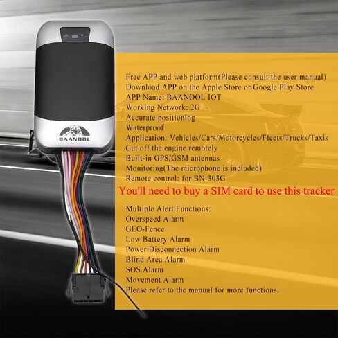 BN 403 A/B 4G GPS Tracker Device for Vehicles No Monthly Fee Car Tracking Device Mini Locator for Automobile Truck Taxi (BAANOOL-403A 4G) in Kuwait