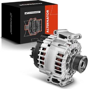 A-Premium Alternator Compatible with Audi A6 2012-2015 L4 2.0L, A6 Quattro 2013-2015 L4 2.0L, 12V 150Amp Clockwise 6-Groove Clutch Pulley, Replace# TG15C177, 06H903016S