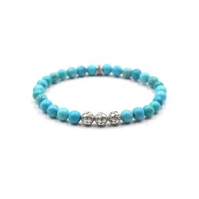 Men's Bracelet, Turquoise Bracelet, Turquoise and Sterling Silver Bracelet