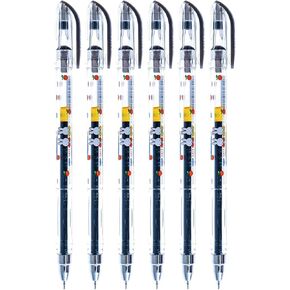 DONG-A Miffy Bunny Gel Ink Roller Ball Pens, 0.5mm, Black (Pack of 6)
