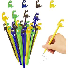 20 Pieces Cartoon Dinosaurs Pens Kawaii Animal Dinosaurs Black Gel Ink Pens Fun Animal Novelty Pens for Student Kids Gifts Home School Office Suppliess