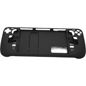 Kickstand Protective Case for Steam Deck, Cover Protector with Stand Base, Hands Full Fingerprint Proof Protective Case for Steam Deck Accessories (Black)
