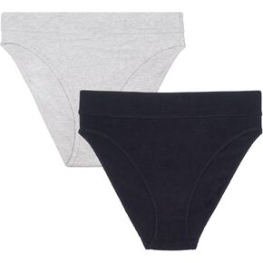 Smart & مثير المرأة الراحة القطن High-WaistedBriefPanty، 2-Pack in Kuwait