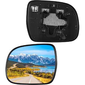 BDFHYK Driver Left Side Heated Mirror Glass Compatible with Lexus 2004-2006 RX330, 2007-2009 RX350, 2006-2009 RX400h Side View Exterior Mirror with Backing Plate (Left)