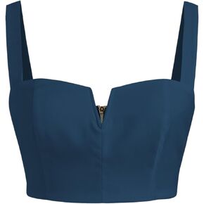 CIDER Solid V-Wire Crop Tank Top