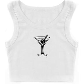 Women Y2k Graphic Tank Tops Cute Fruit Print Sleeveless Slim Cami Vests Summer Vintage Aesthetic Going Out Baby Tees