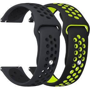 22mm Sport Bands for Samsung Galaxy Watch 3 Band 45mm/Galaxy Watch 46mm/Gear S3 Frontier/Classic Women/Men,Quick Release Breathable Silicone Wristband Correa Strap for Garmin vivoactive 4/Venu 2