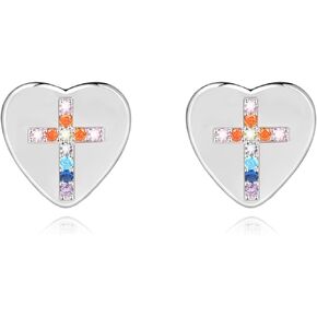 Hypoallergenic Sloth/Unicorn/Cat/Cross Stud Earrings for Women 925 Sterling Silver Colorful Animal Heart Earring Studs for Sensitive Ears, Birthday Jewelry Gifts for