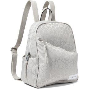 Calvin Klein Women's Evie Signature Backpack, Black, Medium