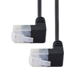 xiwai Ultra Slim Cat6 Ethernet Cable RJ45 Up Angled 25cm UTP Network Cable Patch Cord 90 Degree Cat6a LAN for Laptop Router TV BOX
