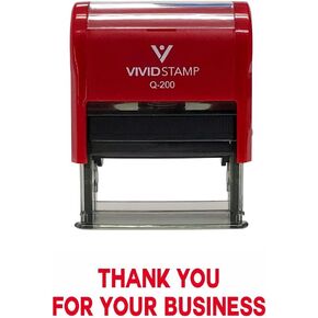 THANK You for YOUR BUSINESS Self Inking Rubber Stamp (Blue Ink) - Large
