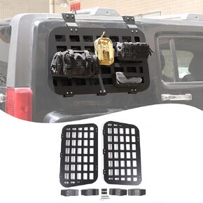 Rear Window Modular Shelf Shelf Outside Luggage Rackcompatible with Hummer H3 2005-2009, Rear Window Glass Armor Protector Cover, Rear Window Storage Side Panel Kit Extension Shelf