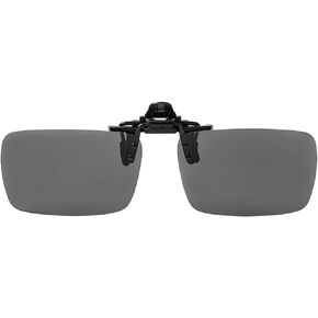JOVAKIT Square Polarized Clip On Flip Up Sunglasses Over Prescription Glasses for Men Women Rectangle Shape Sun Glasses