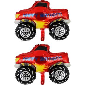 2 Pcs Monster Truck Party Shape Super Big Foil Balloon Birthday Party Decorations Supplies