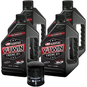 MaximaHiflofiltro VTEOCK12 Full Synthetic Engine Oil Change Kit for Harley Davidson Twin Cam V-Twin