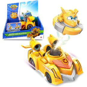 Super Wings Race Car Toys, 5 in Jett Spinning Tops and Race Car Toys for Kids, 2-in-1 Mode Vehicle Toys Cars for 3 4 5 6 7 8 Year Old Boys in Kuwait