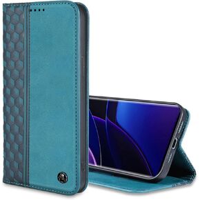 Wallet Case for Motorola Moto G 5G 2025 6.6 inch - PU Leather Flip Cover with Card Holder Slots, Strong Magnetic Folio Kickstand Phone Case, Black