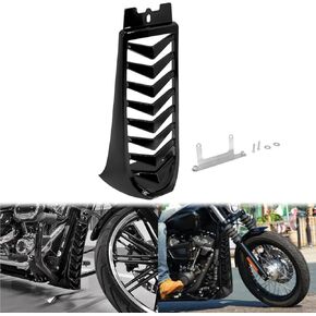 Motorcycle Front Chin Fairing Spoiler Lower Radiator Cover Fit for Harley Softail Street Bob Fat Bob Breakout FXBB FXFB FXBR FXBRS 2018-2024 (Chrome)