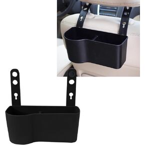 Fogfar 1 PC Car Multifunctional Shelf, Car Water Cup Holder, Cell Phone Stand, Storage Box, Car Cup Holder Seat Back Headrest Organizer, Universal Caddy Storage Box (Black)