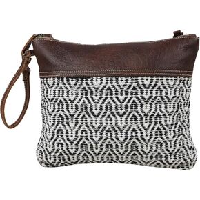 Myra Bag Mix n' Match Upcycled Canvas & Leather Crossbody Bag S-1578