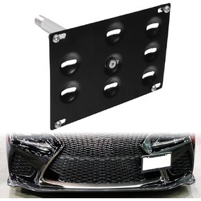 GS Front Bumper Tow Hook License Plate Mount Bracket Recalotor Adapter Holder for Lexus is GS RC RX LS