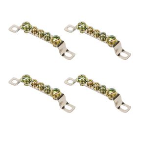 4PCS 5 Pin Terminal Block Connector Single Row Grounding Bridge Electric Fence Strip Copper Busbar Wiring Terminal Used for Distribution Box Distribution Cabinet High Voltage Cabinet