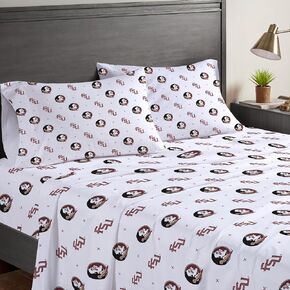 Officially Licensed NCAA Small X Queen Sheet Set