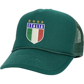 ALLNTRENDS Italia Soccer Italy Flag World Cup Embroidered Trucker Hat Adjustable Cap