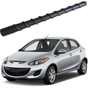 7 Inch Flexible Spiral Rubber Antenna for Mazda 2 (2011-2015), Car Wash Proof - Internal Copper Coil Antenna Mast Replacement