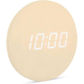 Minimalist LED Digital Wall Clock – USB Powered | Metallic Blue Style | 12/24 Hour, Night Mode, Silent Clock | Room Decor for Kitchen, Living Room, Bedroom, Classroom, Office (9 in)
