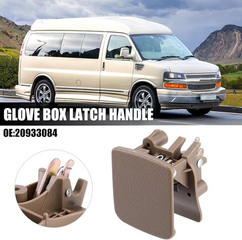مقبض مزلاج صندوق القفازات X AUTOHAUX لسيارة Chevy Express Van Savana 2008-2020 لسيارة Venture Montana 1997-2005 لسيارة Cadillac STS XLR CTS SRX استبدال 20933084 ملحقات السيارة الداخلية مقبض مفتوح بني in Saudi Arabia
