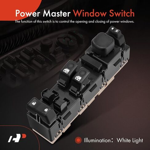 A-Premium - مفتاح نافذة رئيسي للطاقة بجانب السائق - متوافق مع سيارات Chevy، GMC - 2003-2007 - Silverado Sierra 1500 2500 3500 HD Classic - استبدال # 15883318، 15181222 in Saudi Arabia
